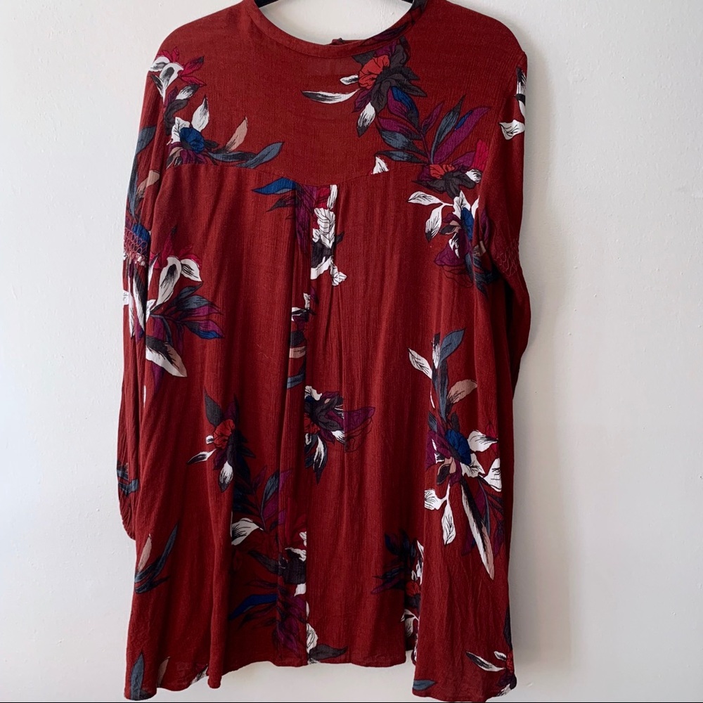 Free People Tree Swing Scarlet Orchid Tunic Dress - Picture 7 of 8